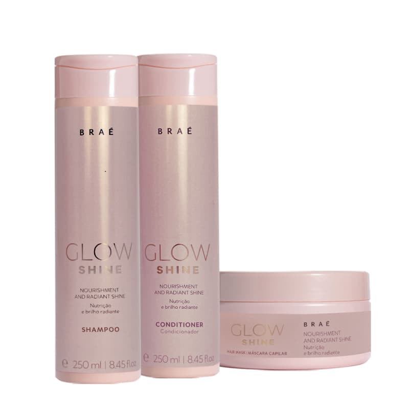 Kit Braé Glow Shine Home Care Trio (3 Produtos) | Beleza Na Web (BR)