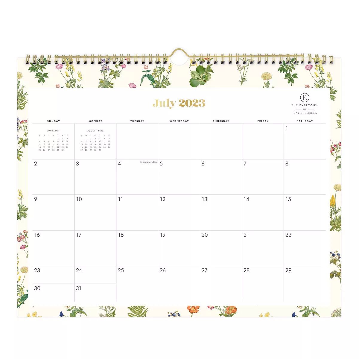 The Everygirl x Day Designer 2023-24 Academic Wall Calendar with Sticker Sheets 15"x12" Monthly W... | Target