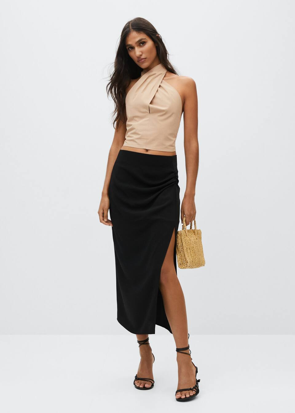 Halter cotton top | MANGO (US)
