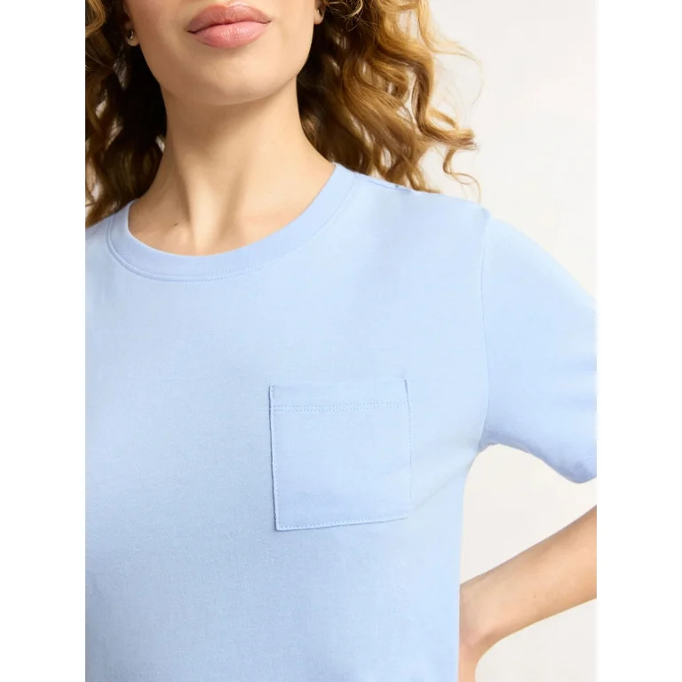 Joyspun Women's and Women’s Plus Sleep Easy Tee with Short Sleeves, Sizes XS to 3X | Walmart (US)