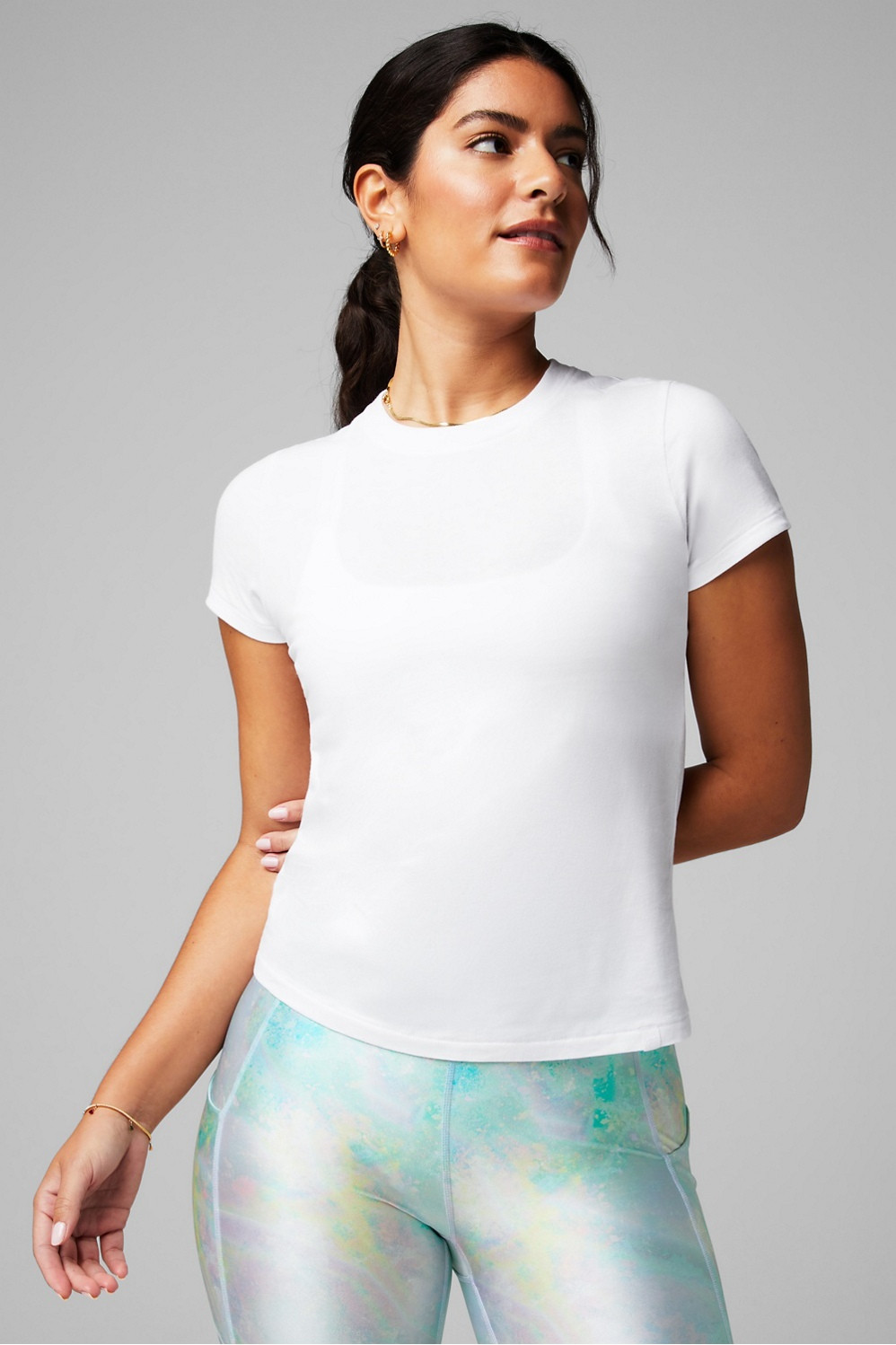 100% Cotton Crewneck Tee | Fabletics - North America