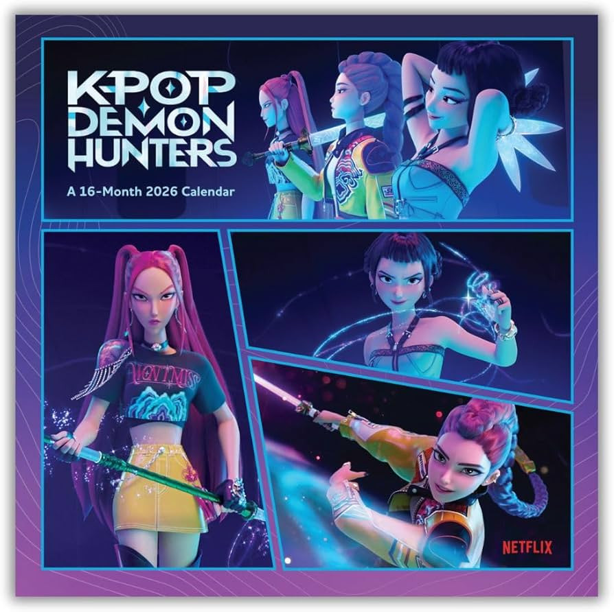 2026 CALENDAR KPOP DEMON HUNTERS MONTH TO VIEW SQUARE WALL CALENDAR OFFICIAL PRODUCT | Amazon (UK)