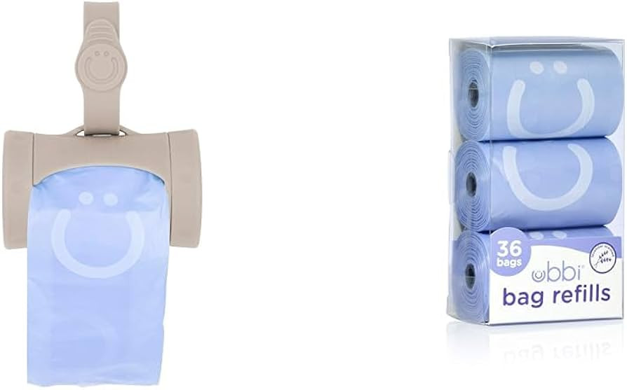 Ubbi Retractable On-the-Go Diaper Bag Dispenser with 36 Lavender Scented Refill Bags for Baby Tra... | Amazon (US)
