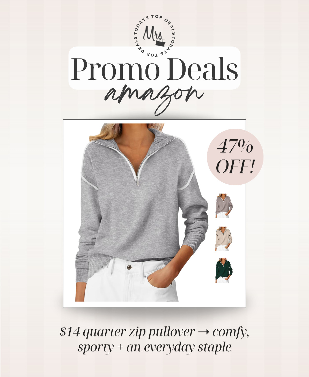 $14 quarter zip pullover ➝ comfy, sporty + an everyday staple 

 #LTKgrwm #LTKootd #LTKSaleAlert