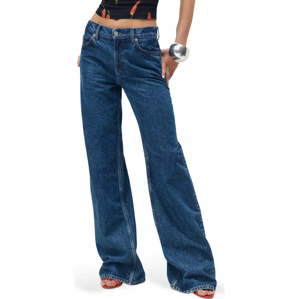 Reformation Cary Slouchy Wide Leg Jeans in Cleary at Nordstrom, Size 28 | Nordstrom