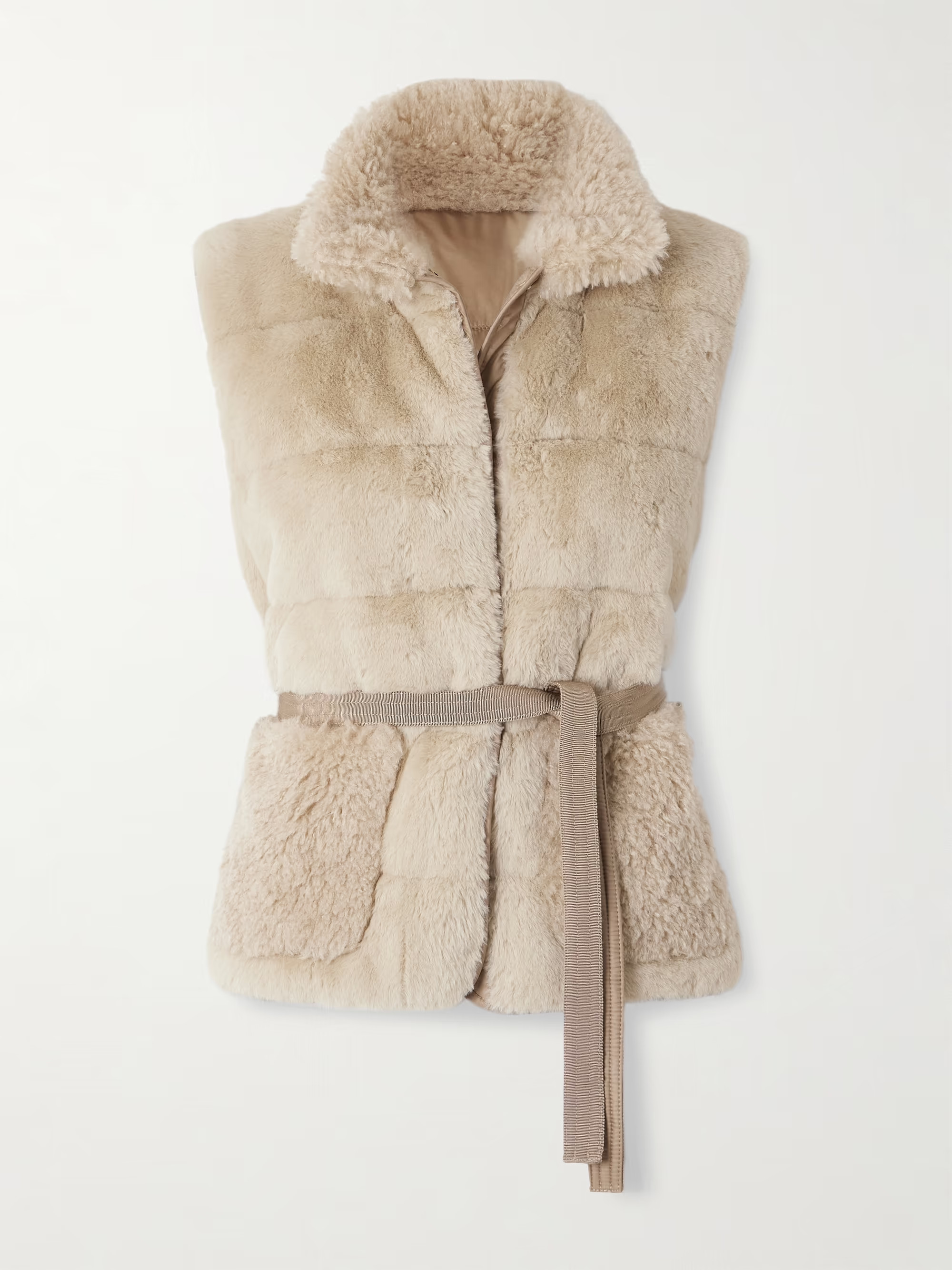 Joui belted plush down gilet | NET-A-PORTER (UK & EU)