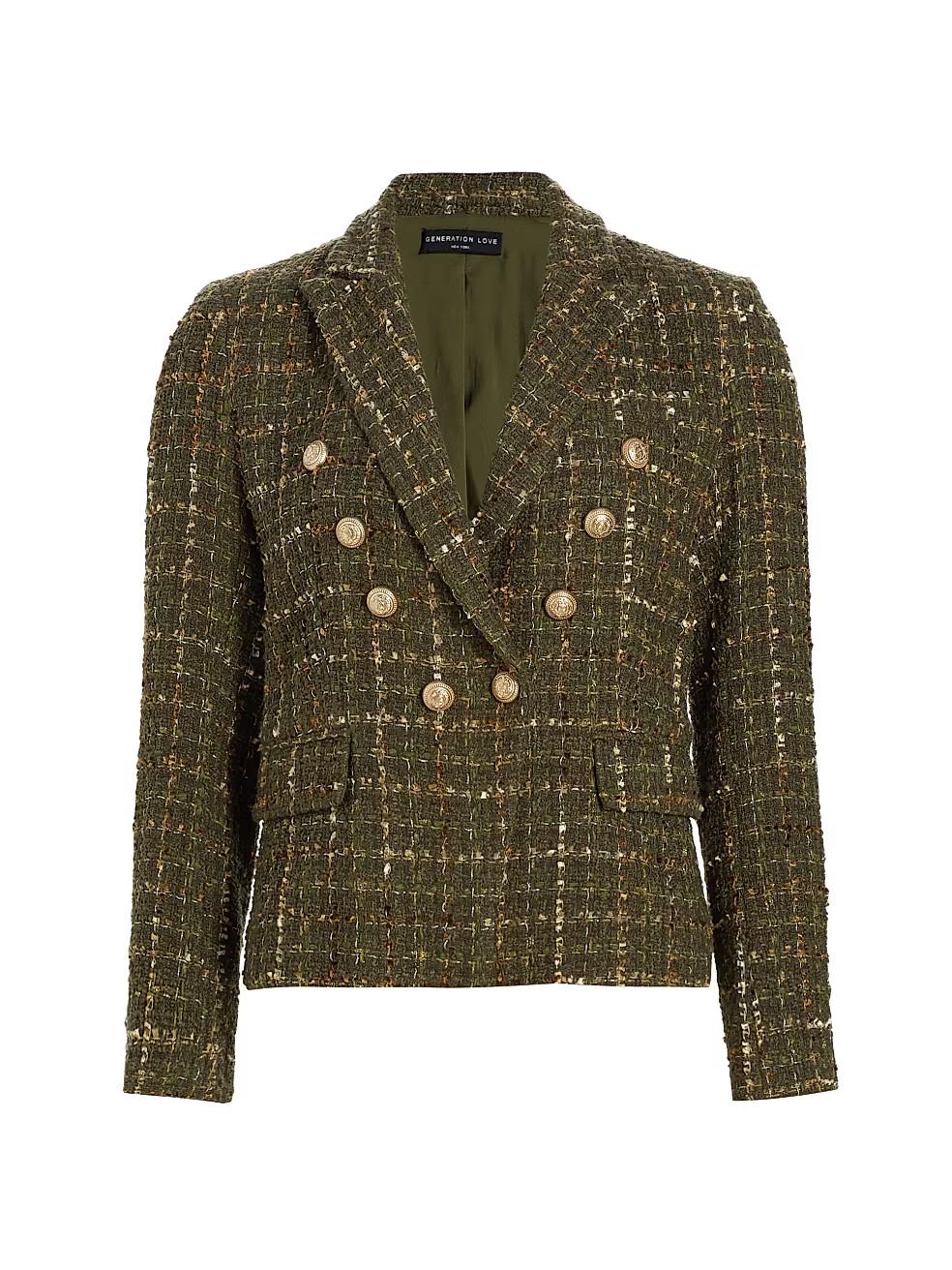 Generation Love Delilah Tweed Double-Breasted Blazer | Saks Fifth Avenue