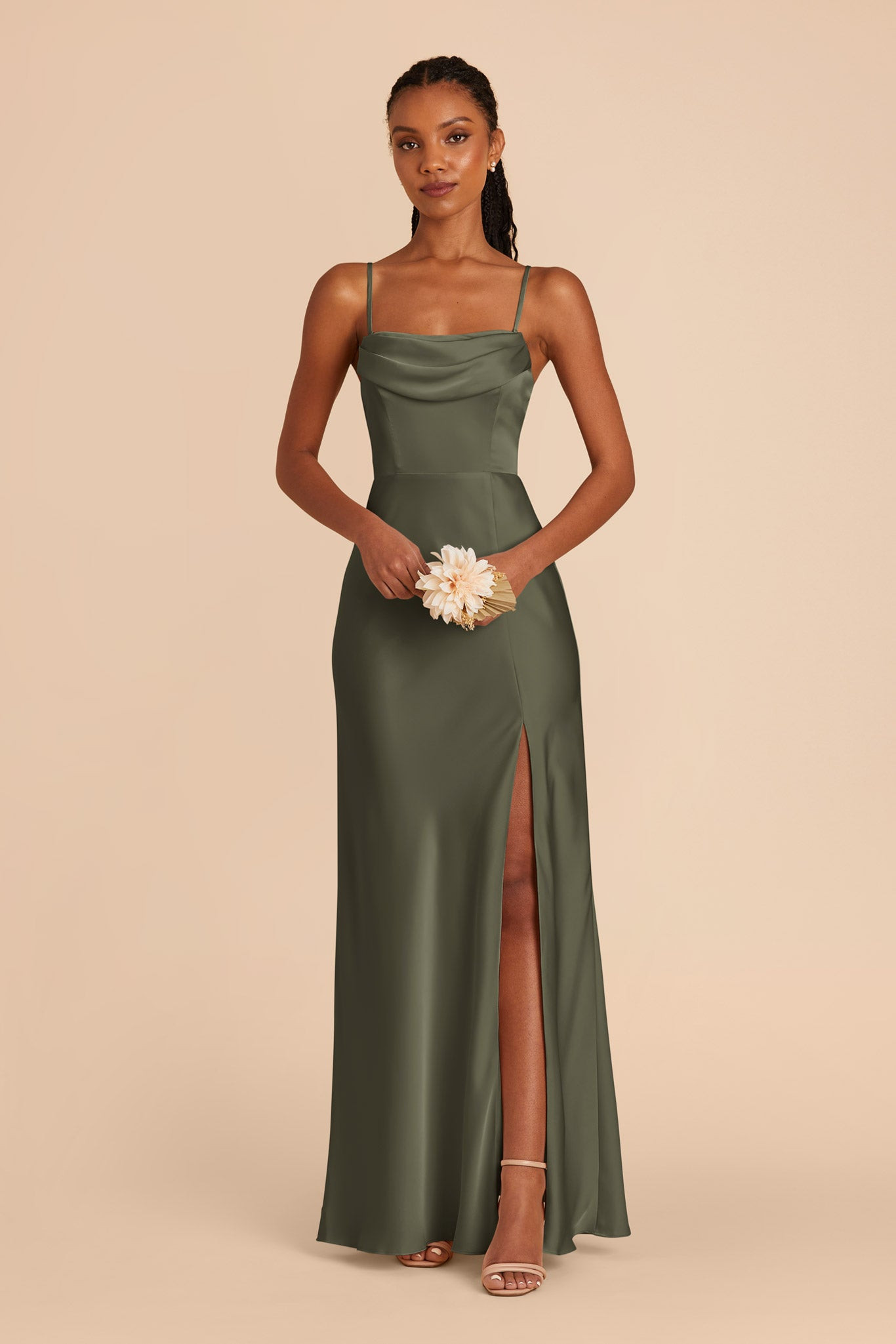 Mia Olive Matte Satin Dress | Birdy Grey | Birdy Grey