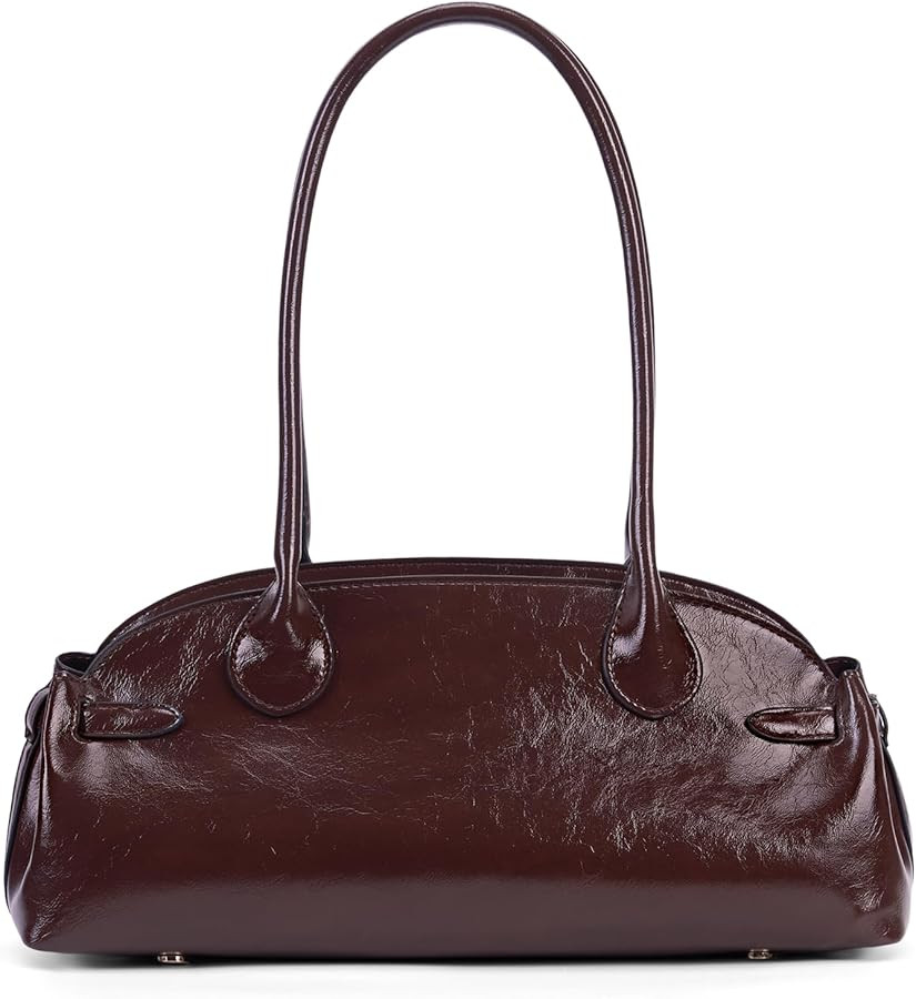 Shoulder Bags for Women Vintage Brown Purse Luxury Carryall Bag Faux Leather Shoulder Handbag | Amazon (US)