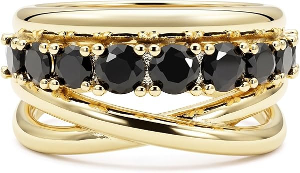 14k Gold Filled Rings For Women, Trendy Dainty X Ring | Amazon (US)