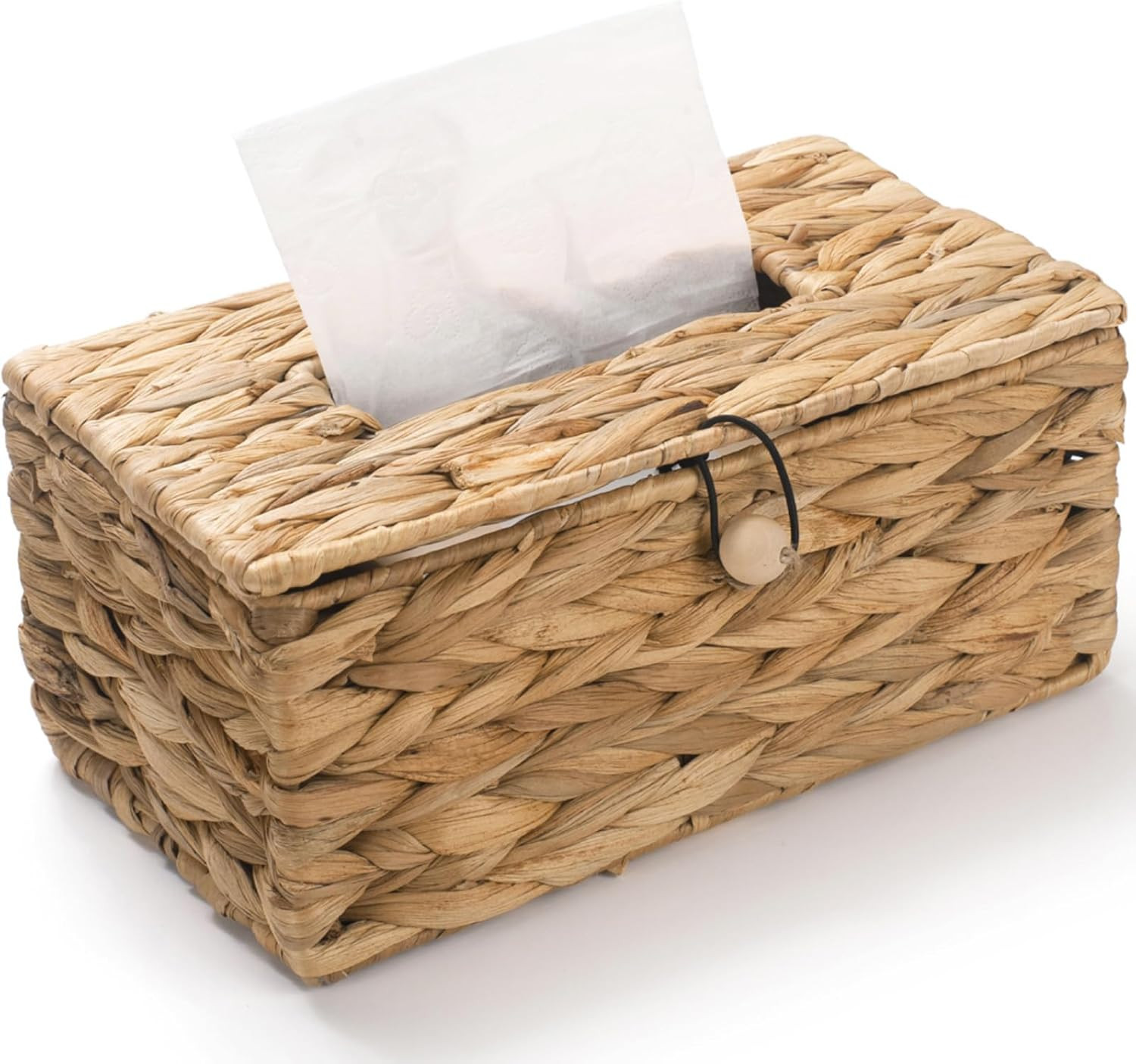 Tissue Box Cover Rectangular, Water Hyacinth Tissue Box Holder, Boho Decorative Woven Facial Tiss... | Amazon (US)