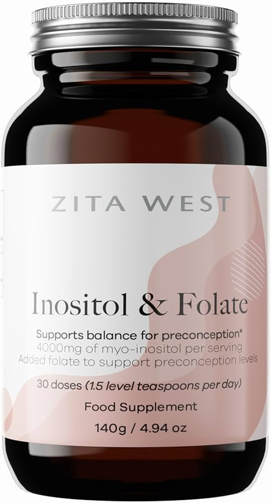 Zita West Myo-Inositol & Folate Powder – 4000mg of Inositol Per Serving for PCOS, Egg & Menstru... | Amazon (UK)