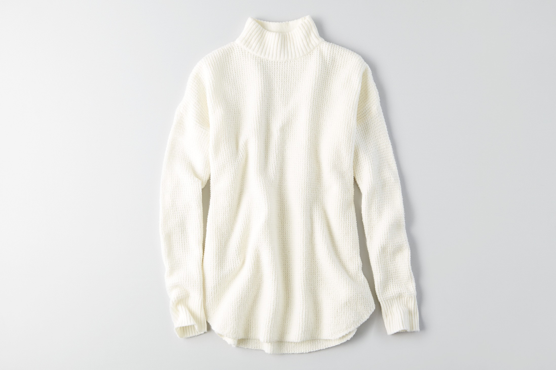 AEO Ahh-mazingly Soft Mock Neck Sweater, Cream | American Eagle Outfitters (US & CA)