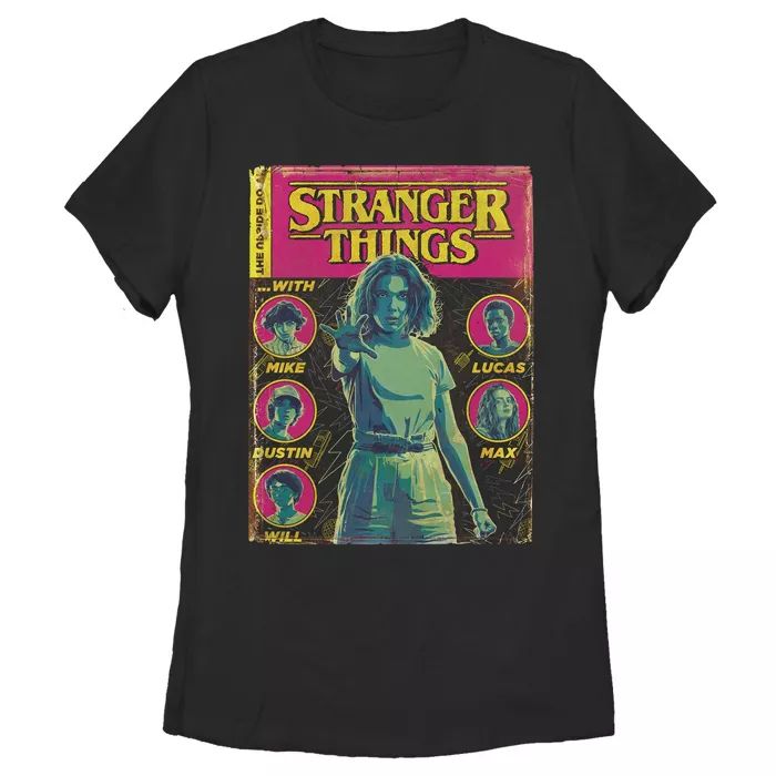 Women's Stranger Things Group Shot Comic Cover T-Shirt | Target