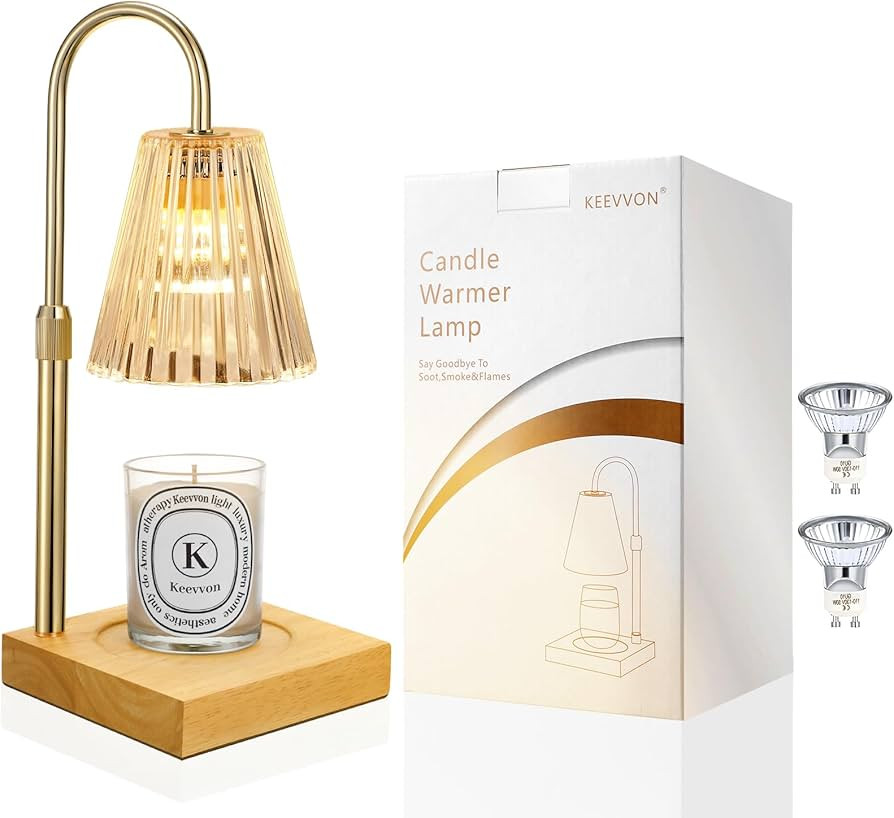Keevvon Candle Warmer Lamp, Adjustable Height Candle Lamp Warmer with Timer, Electric Dimmable Wa... | Amazon (US)