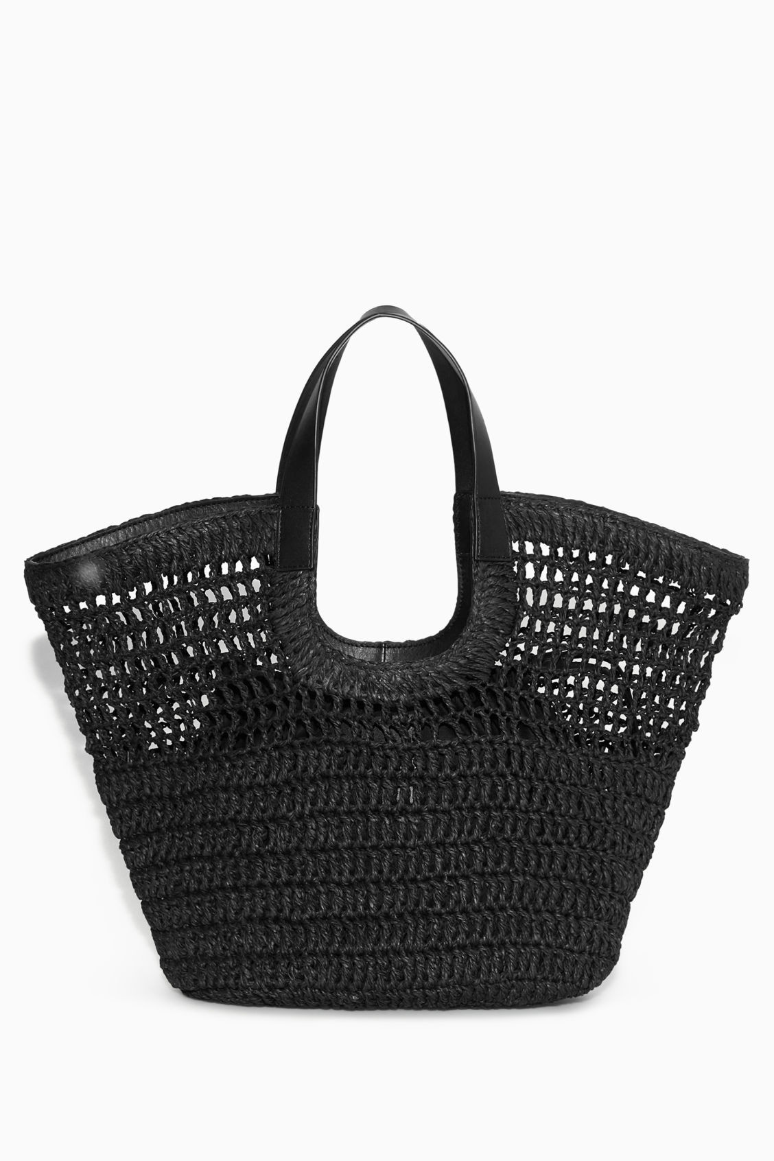 LEATHER-TRIMMED BASKET BAG | COS UK