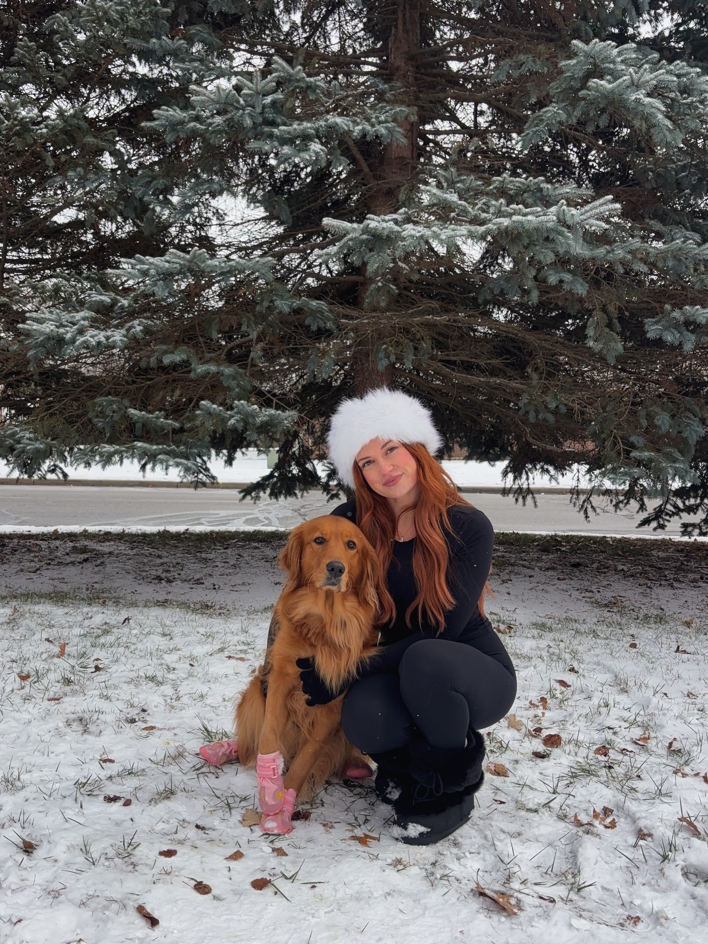 a girl’s best friend ❄️🤍 headband & her boots are from Amazon! 

#LTKSeasonal #LTKHoliday #LTKootd