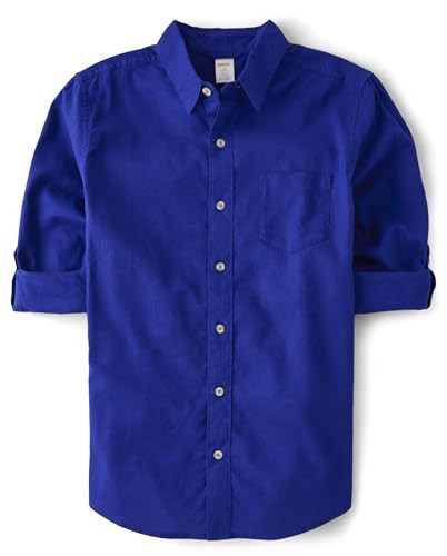 Gymboree,Long Sleeve Linen Woven Button Up Shirt,Navy Narrows,XXXLarge (Adult) | Amazon (US)