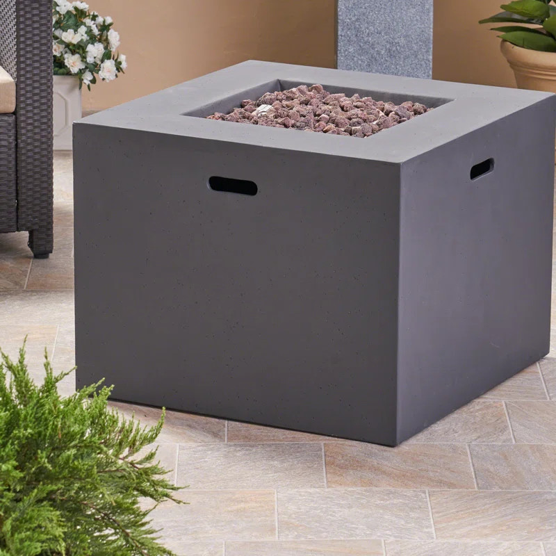 Caelan Outdoor Concrete Propane Gas Fire Pit | Wayfair North America