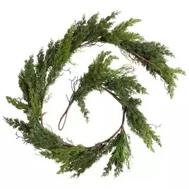 Buy Habitat Luxe Green Cedar Foliage Christmas Garland | Christmas wreaths and garlands | Habitat | Habitat UK