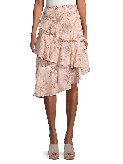 Floral Ruffle Skirt | Saks Fifth Avenue OFF 5TH (Pmt risk)