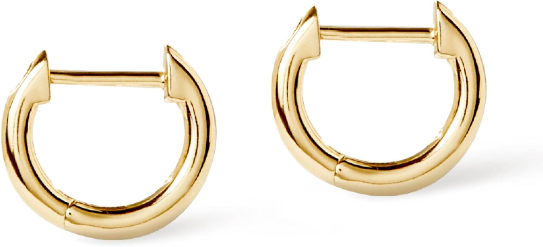 Ana Luisa Trendy Huggie Hoop Earrings - Small Single & Double Hoops For Women - 14K Gold Plated, ... | Amazon (US)