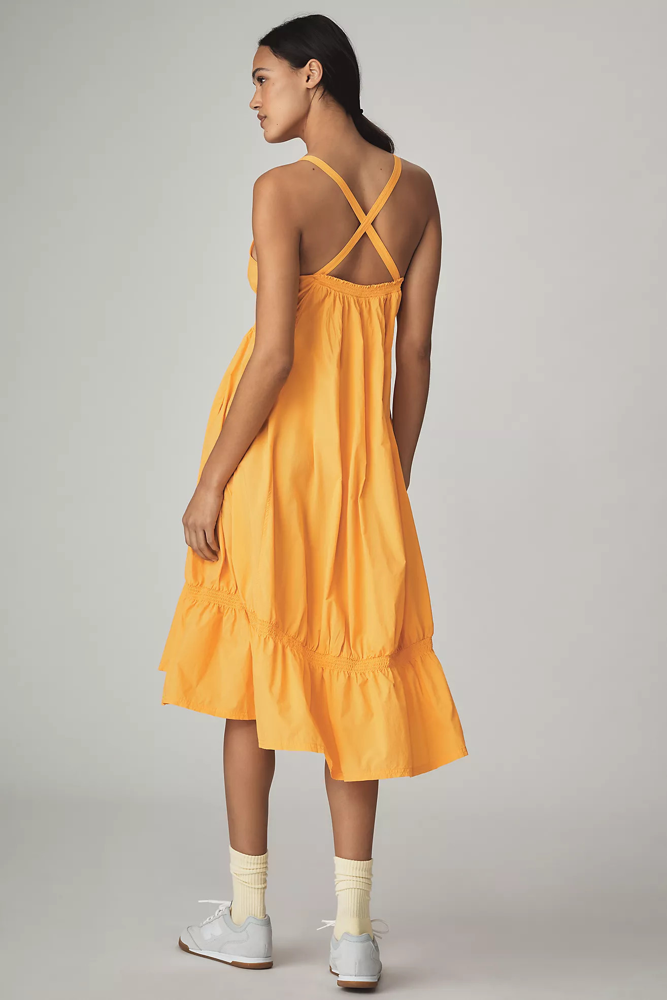 Daily Practice Tiered High-Low Midi Dress | Anthropologie (US)