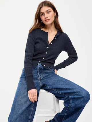 SoSoft Crew-Neck Cardigan Sweater | Old Navy (US)
