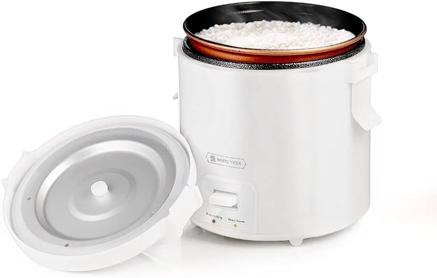 1.0L Mini Rice Cooker,WHITE TIGER Portable Travel Steamer Small,15 Minutes Fast Cooking, Removabl... | Amazon (US)