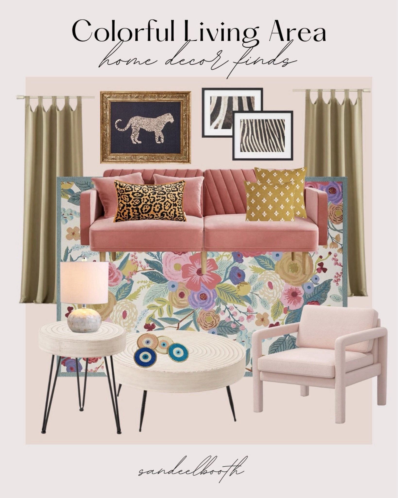 Colorful living area home decor finds!

Amazon home, target decor, Walmart furniture, velvet couch, pink chair, animal print decor, fun home decorr

#LTKfindsunder50 #LTKhome #LTKxTarget