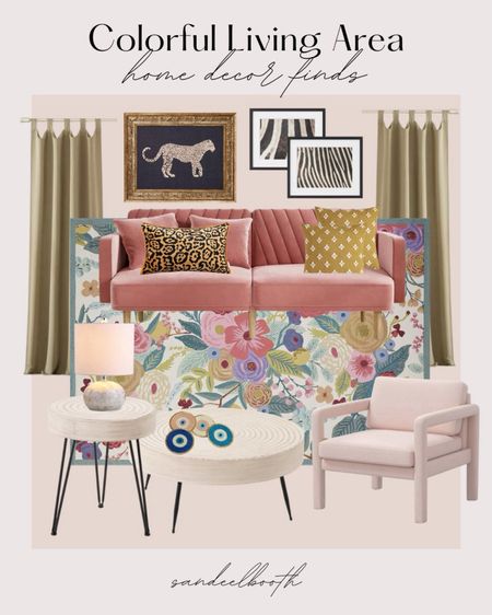 Colorful living area home decor finds!

Amazon home, target decor, Walmart furniture, velvet couch, pink chair, animal print decor, fun home decorr

#LTKfindsunder50 #LTKhome #LTKxTarget