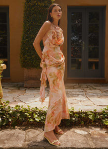 Diedre Rose Strappy Maxi Dress - Sunset Floral | Peppermayo (Global)