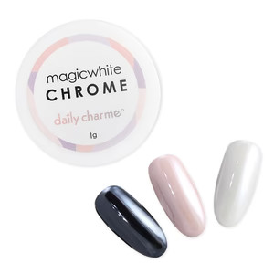 Daily Charme - Magic White Chrome Powder - White Nail Art - DCHRM-CP-WHT-N - Beyond Polish | Beyond Polish