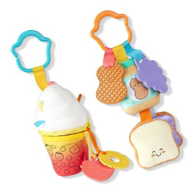 Melissa & Doug Multi-Sensory Take-Along Clip-On Infant Toy 2pk (PB&J and Bubble Tea) | Target
