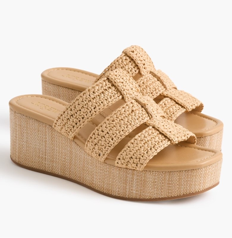 Raffia platform slide sandals 

#LTKSeasonal #LTKSaleAlert