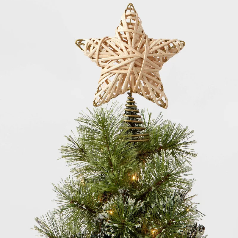 12" Rattan Star Tree Topper - Wondershop™ | Target
