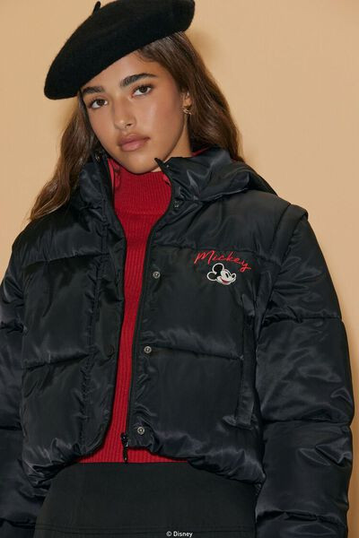 Disney Mickey Mouse Puffer Jacket | Forever 21