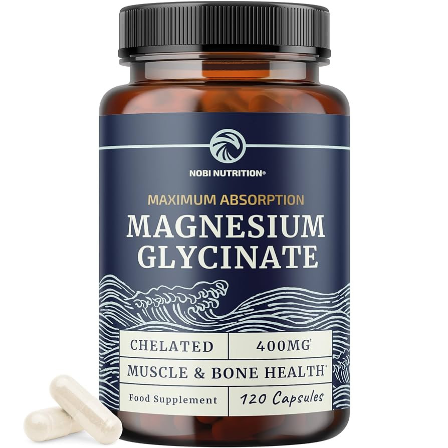 Magnesium Glycinate 400mg | Chelated Bisglycinate for Muscle Relaxation, Bones, Heart, Nerve, Sle... | Amazon (UK)
