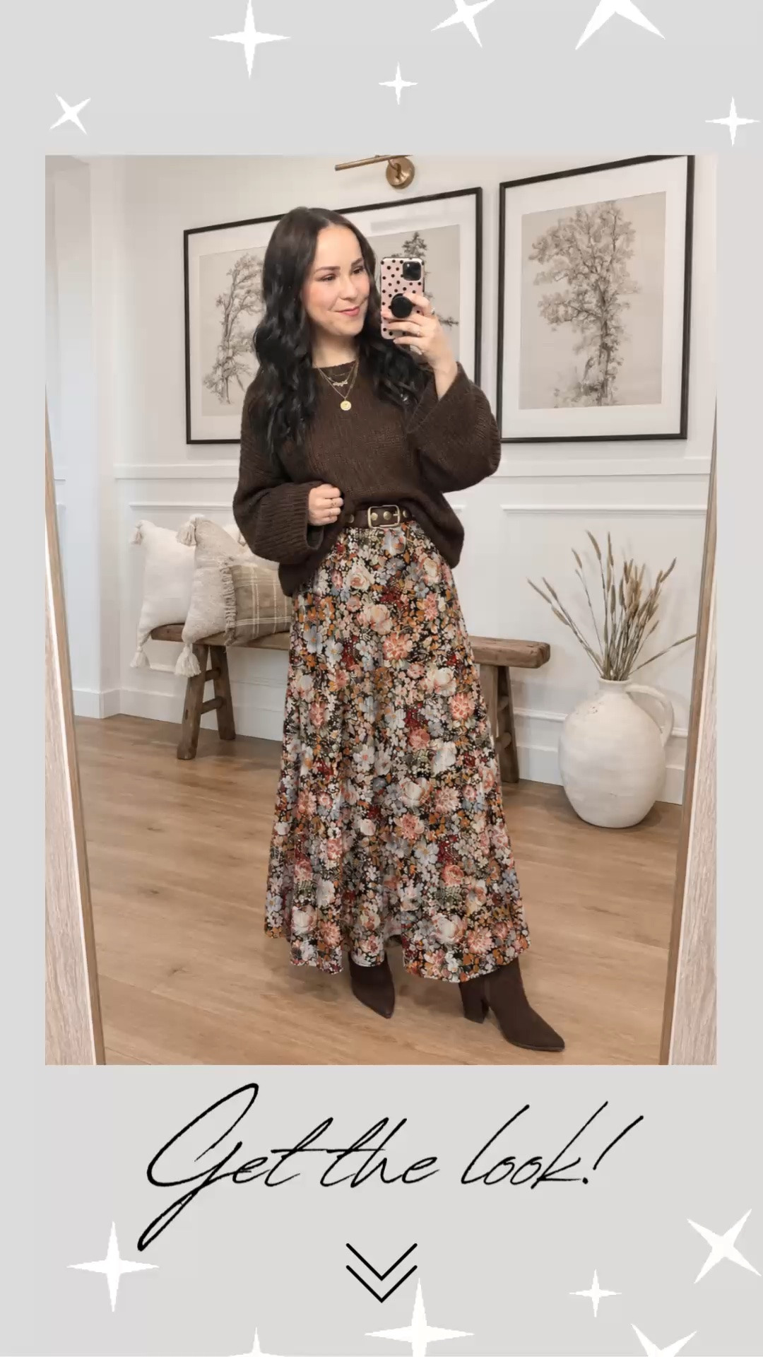 Teacher outfits fall outfit ideas women work outfits workwear business casual clothes Thanksgiving outfit fall family photos outfits Amazon fashion chunky oversized brown sweater with fall floral midi skirt maxi skirt long chiffon skirt with pockets chocolate brown suede pointed toe booties stacked heel brown leather studded belt and gold jewelry || teacher outfit teaching back to school looks  business casual outfits #teacher #work #workwear #business #Casual #amazon #target #school #teaching #outfit #outfits
.
.
.
Amazon fashion, teacher outfits, business casual, casual outfits, neutrals, street style, Midi skirt, Maxi Dress, Swimsuit, Bikini, Travel, skinny Jeans, Puffer Jackets, Concert Outfits, Cocktail Dresses, Sweater dress, Sweaters, cardigans Fleece Pullovers, hoodies, button-downs, Oversized Sweatshirts, Jeans, High Waisted Leggings, dresses, joggers, fall Fashion, winter fashion, leather jacket, Sherpa jackets, Deals, shacket, Plaid Shirt Jackets, lounge set, Date Night Outfits, Vacation outfits, Mom jeans, shorts, sunglasses,  Romper, jumpsuit, Airport outfits, biker shorts, Weekender bag, plus size fashion, Stanley cup tumbler, Work blazers, Work Wear, workwear

boots booties tall over the knee, ankle boots, Chelsea boots, combat boots, pointed toe, chunky sole, heel, high heels, sneakers, slip on shoes, Nike, adidas, vans, dr. marten’s, ugg slippers, golden goose, sandals, high heels, loafers, Birkenstock Birkenstocks, Steve Madden, Target, Abercrombie and fitch, Amazon, Shein, Nordstrom, H&M, forever 21, forever21, Walmart, asos, Nordstrom rack, Nike, adidas, Vans, Quay, Tarte, Sephora, lululemon, free people, j crew jcrew factory, old navy

#LTKootd #LTKSeasonal #LTKWorkwear