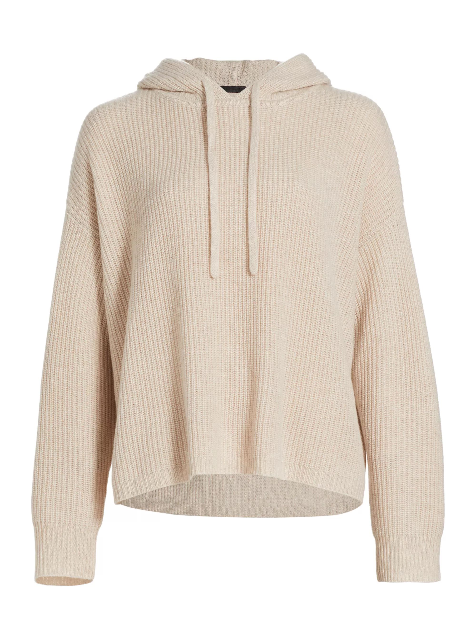 Ribbed Cashmere Fisherman Hoodie | Saks Fifth Avenue