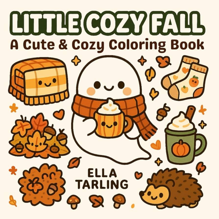 LITTLE COZY FALL: A Cute & Cozy Coloring Book for Kids & Adults \u2013 Bold & Easy Fall Designs f... | Amazon (US)
