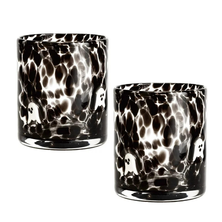 RQYQTE 2 Pcs Halloween Icon Juice Glasses, 14oz Icon Stemless Drinking Glasses Set, Ideal for Gif... | Walmart (US)