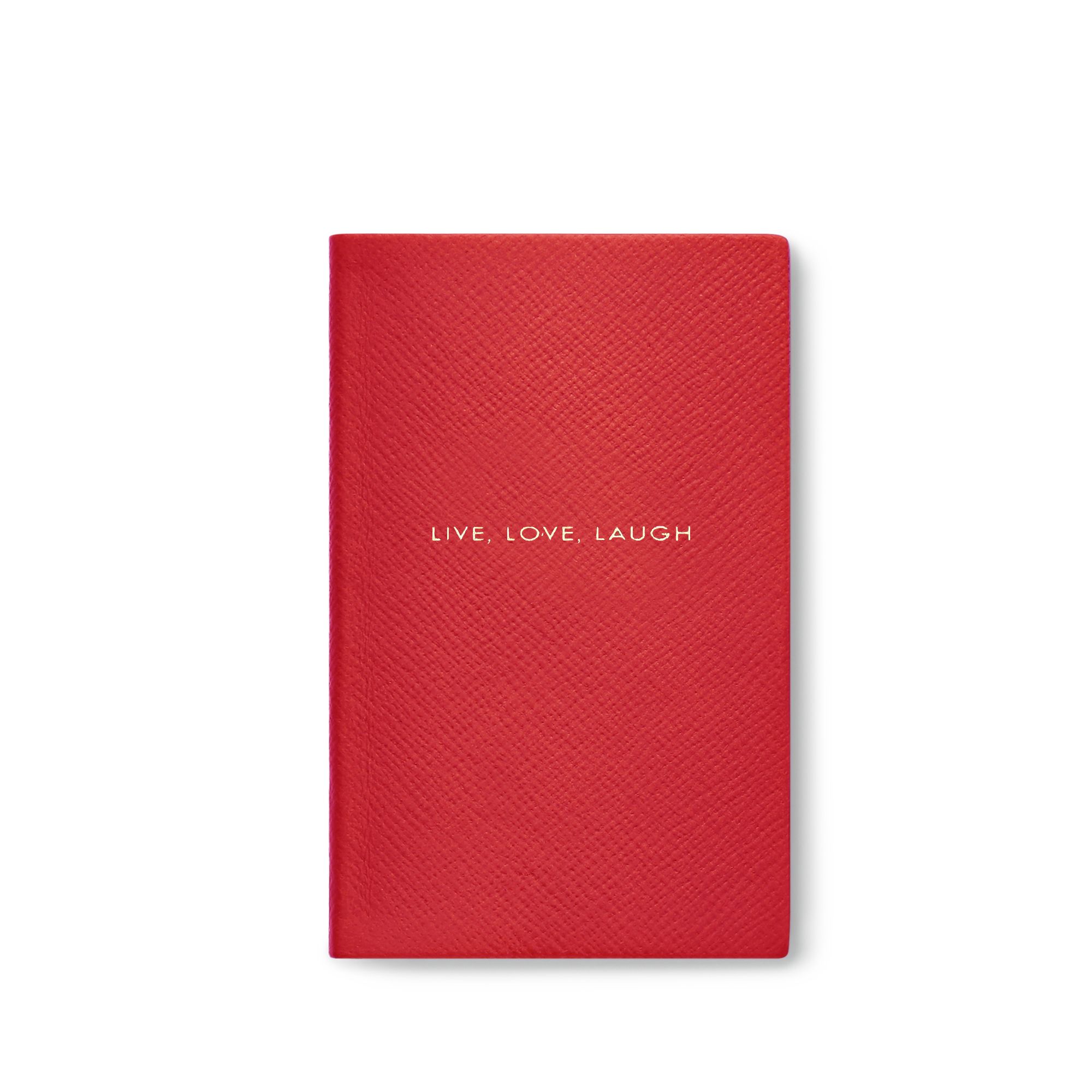 Live Love Laugh Panama Notebook in scarlet red | Smythson | Smythson