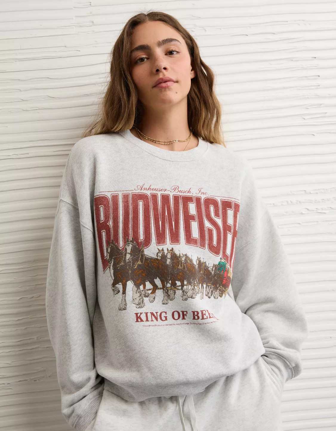 AE Budweiser Graphic Sweatshirt | American Eagle Outfitters (US & CA)