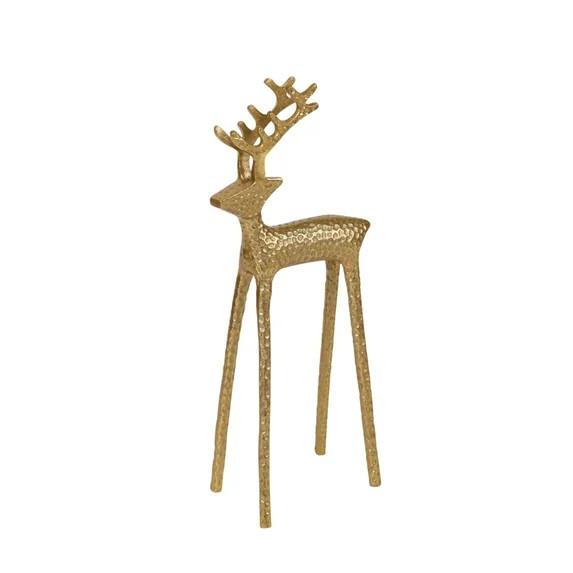 Large Reindeer Christmas Tabletop Decoration, Gold, 16", by Holiday Time | Walmart (US)