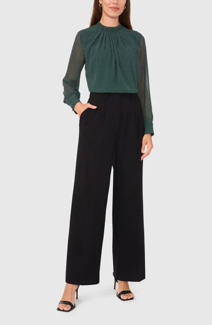 Halogen® Polk Dot Balloon Sleeve Top | Nordstrom | Nordstrom