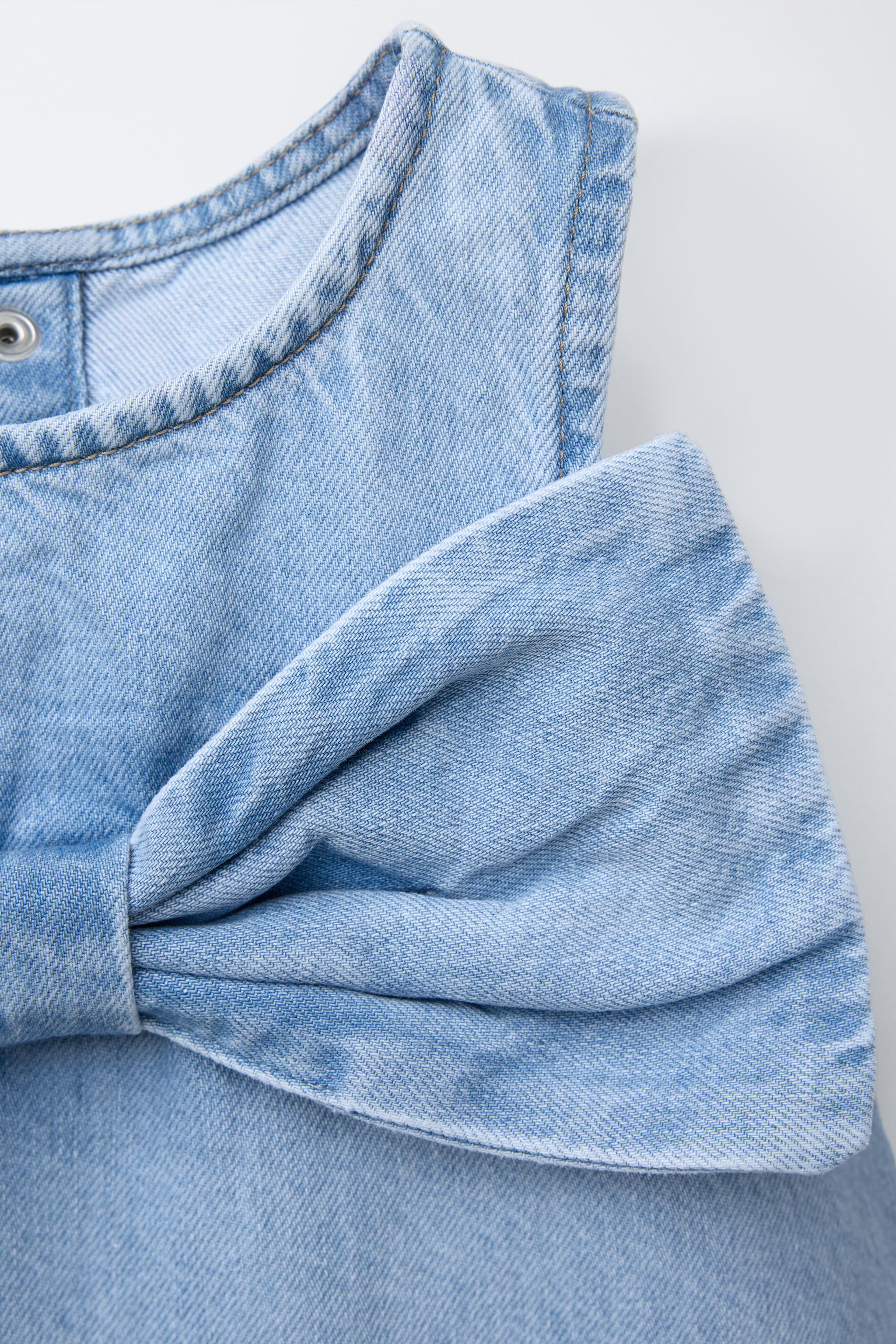 DENIM BOW DRESS | Zara US