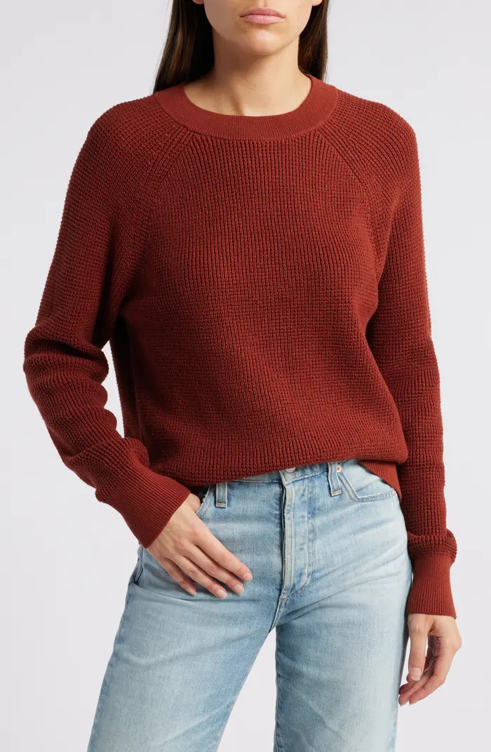 Treasure & Bond Thermal Knit Cotton Sweater | Nordstrom | Nordstrom