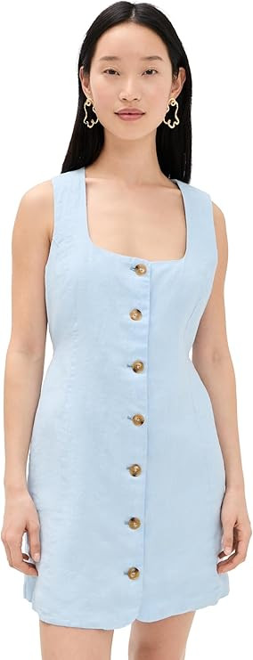 [BLANKNYC] Women's Sea Breeze Midi Dress, Sea Breeze (Light Blue), L at Amazon Women’s Clothing... | Amazon (US)