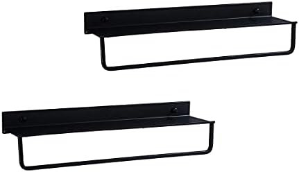 Z metnal Bathroom Shelf with Towel Bar, Small Floating Wall Shelves, Shower Caddy Basket, Shampoo... | Amazon (US)